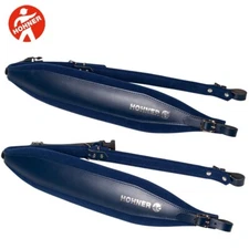 Hohner ACC18 X-Large 44" Leather Accordion Strap - Blue - Made In Italy