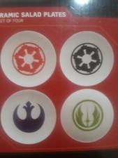 Star Wars set of four 8 ceramic salad plates vandor new in box