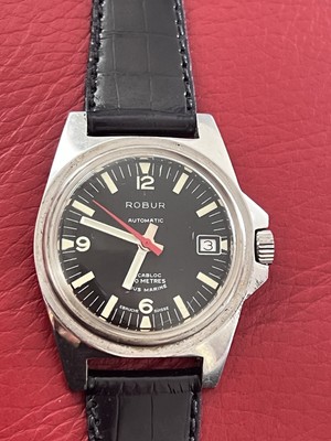 Montre De Plongée Vintage ROBUR Automatique – Étanche 200 M, Acier, Années 1960, Pour Homme