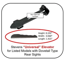 New "Universal" Elevator for Listed Stevens Long Guns w/ Dove-tail Rear Sights