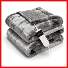 Electric Heated Blanket Throw 50''x60''Size Faux Fur Heating Blanket 08 Heating