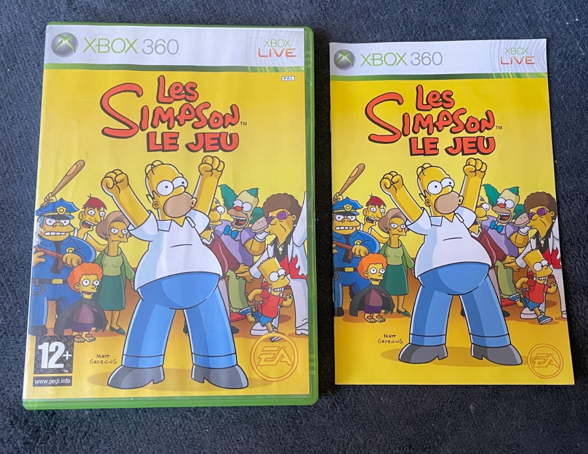 Les Simpson Le Jeu complet sur XBOX 360 - FR cd TBE