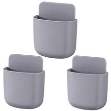 3 Pack Remote Control Holder Wall Mount Holders Hole-Free Phone Charging Orga...