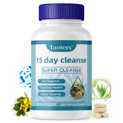 Taoters 15-Day Supply Digestive Health Cleanse Gut Support Supplement 30Capsules