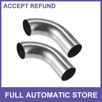 2 Pcs Car Bend Elbow Pipe Tube 1.50'' OD 4.72'' 2.95'' L 90° Exhaust Pipe