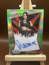 Roxanne Perez 2026 Topps Chrome WWE Green On Card Auto /99 