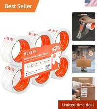Heavy Duty Packing Tape Clear Packing Tape for Moving Boxes Shipping 6 Rolls