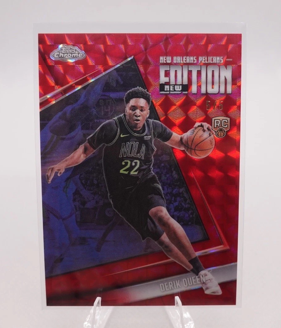 Derik Queen 5/5 New Edition RC Topps Chrome Update GR-14 Red Geo
