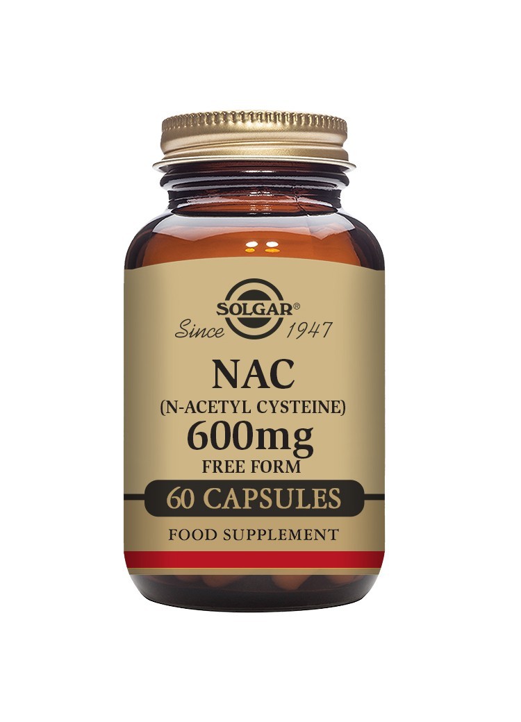 Solgar NAC (N-Acetyl Cysteine) 600mg - 60 Capsules