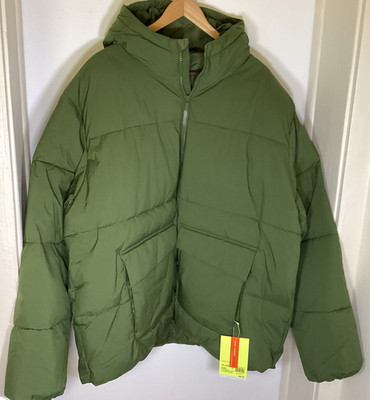 Warmest All in Motion Heavy Puffer Jacket Size 3X Snap & Zip Pockets/Khaki/NWT