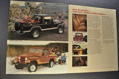 1982 Jeep Scrambler Brochure Folder Sport SL Nice Original 82 | eBay