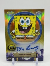 2025 Topps Chrome Spongebob Solo Orange Auto Tom Kenny 01/25 First On Print