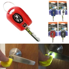 1 Key Cover LED Bright Light Keychain Torch Flashlight Keyring Case Cap New !