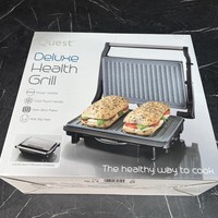 Quest 35609 Deluxe Health Grill with Panini Press & Sandwich Toaster/Non-Stick M