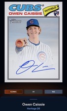 26 Topps Bunt DIGITAL Heritage Blue Ink Real One Signature ICONIC Owen Caissie