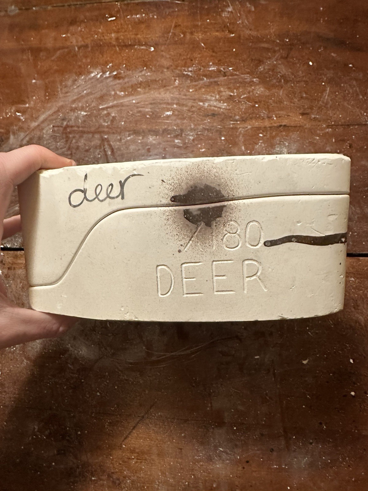 Vintage Indiana? X-180 Deer With Attached Antlers Fall Ceramic Slip Mold