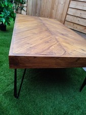 Reclaimed wood Herringbone Coffee Table - Pallet Wood 106cm L x54cm W x34cm H
