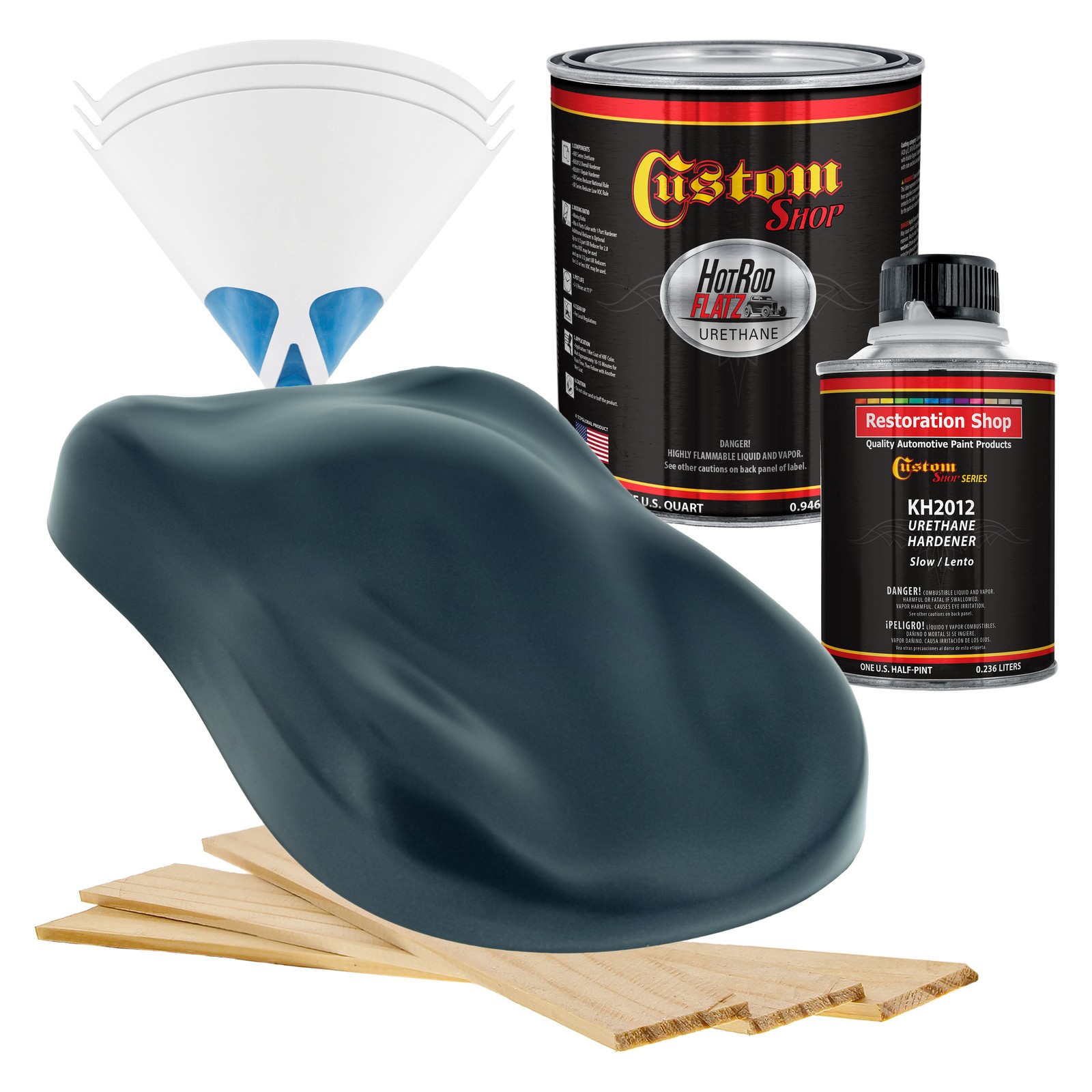 HOT ROD FLATZ Neptune Blue Firemist Urethane Auto Paint Kit