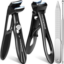 Toenail Clippers for Thick Toenails for Seniors, Angled Head Large Toe Nail C...