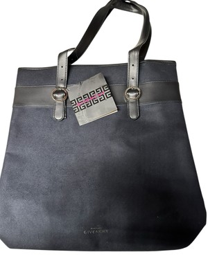Givenchy Parfums Tote Black NWT Bag Nylon Leather Trim Satchel Shoulder Bag