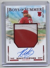 2025 Panini Boys of Summer Baseball Jersey Patch Auto Rookie Rhett Lowder 38/49