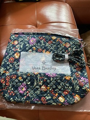 Vera Bradley Fresh-Floral Green Oversized Hobo Shoulder Bag Tote Travel 17x14