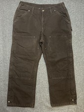Carhartt Women  s Quilt Lined Double Knee Carpenter Canvas Pants WB194 DKB 16x28