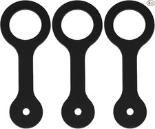 RV Shower Door Travel Latch Strap 3PCS, Black Silicone Bathroom Door Latch, Univ