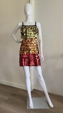 Latin Dance Salsa Ballroom Sequins Competition Dress Custom Made, S 4/6 