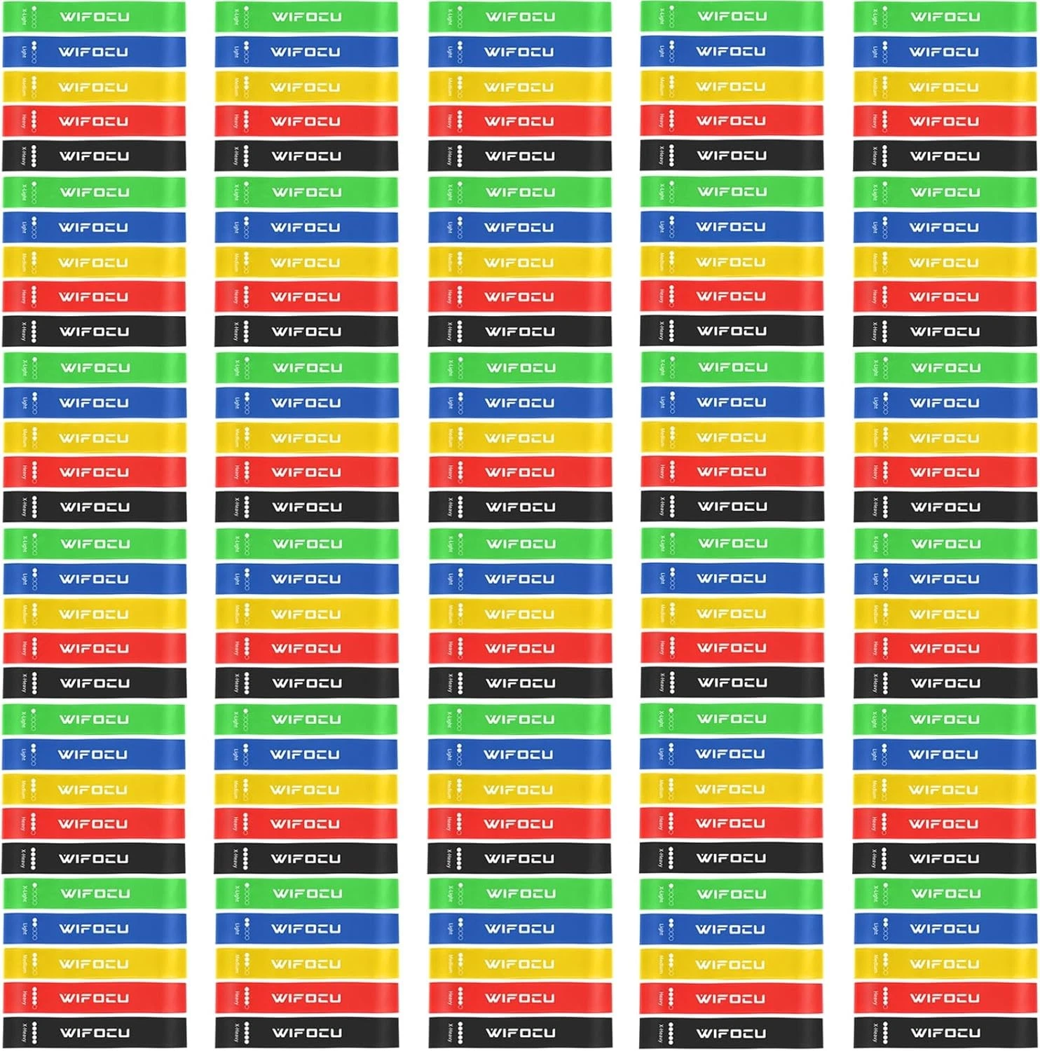 Bulk Exercise Bands 150 Pcs Resistance Set