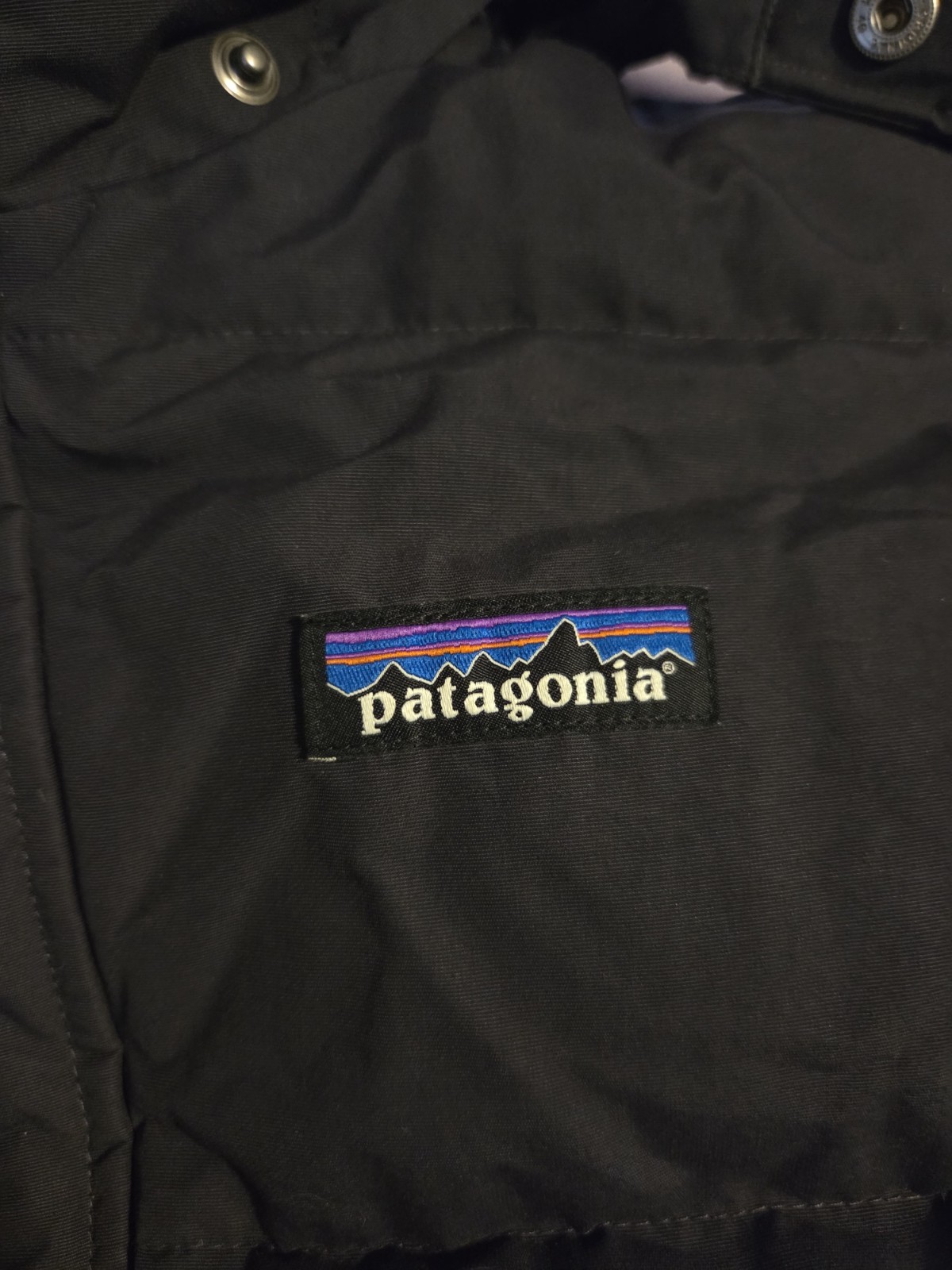 Patagonia Downdrift Jacket Mens M Ink Black Down Puffer NetPlus Soft Shell Hood thumbnail 7