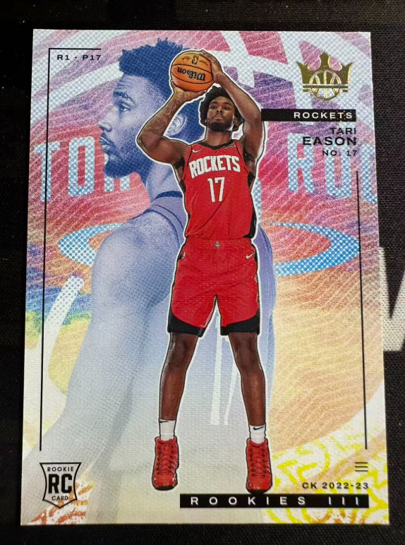 Tari Eason 2022-23 Panini Court Kings Rookies III RC Rockets #158 -12.11