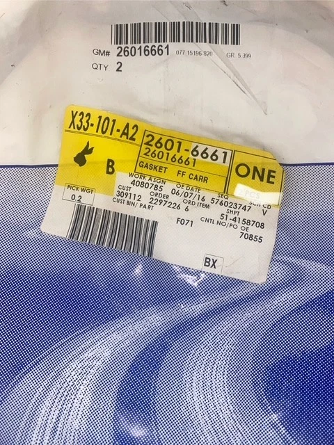 1982-2005 NEW REAR AXLE HOUSING GASKET, GENUINE OEM PART, PART NUMBER 26016661 - Image 3 of 4