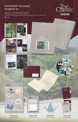 KYUHYUN THE CLASSIC EP Album SCRAP BOOK Ver/CD+Photo Book+Letter+2
