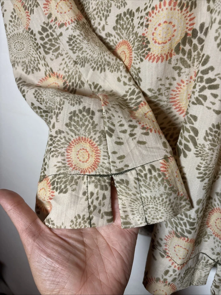 Camiseta sin mangas Royal Robbins crema y verde para mujer grande geométrica Foto 2 de 4