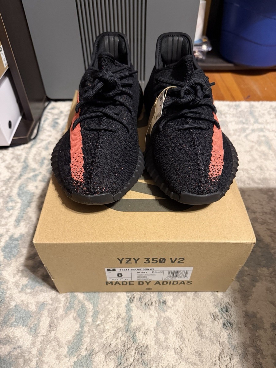 Adidas Yeezy Boost 350 V2 Core Black Red Size 8 Men display picture 1