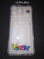 Pokemon Custom Kanto iPhone Case for iPhone 13, 14, 15, 16 Pro Max w/ Card Slot