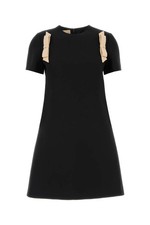 VALENTINO Black Wool Dress New & Authentic