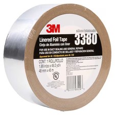 3M 3380 Foiltape, Aluminum, Silver, 49Ydl, 1-7/8Inw