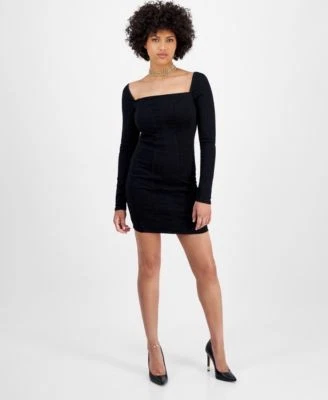 GUESS Womens Molly Square-Neck Deni 7626741550456 XS NO CUP RT $158.0