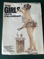 Vintage 1975 The Girls Wall Calendar Collectible Kitsch Pin-Up Art