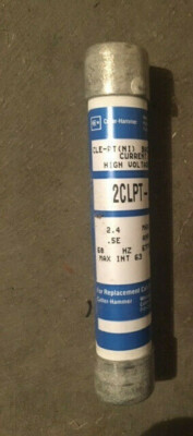 CUTLER HAMMER 2CLPT-5E HIGH VOLTAGE FUSE 2.4KV. 5E-AMP STYLE 677C592G02 *NOS*