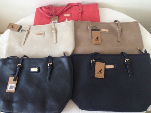 Para mujer 5 Colores Mirada de Cuero Moda KANGOL Bolso Bolso Shopper peso  ligero | eBay