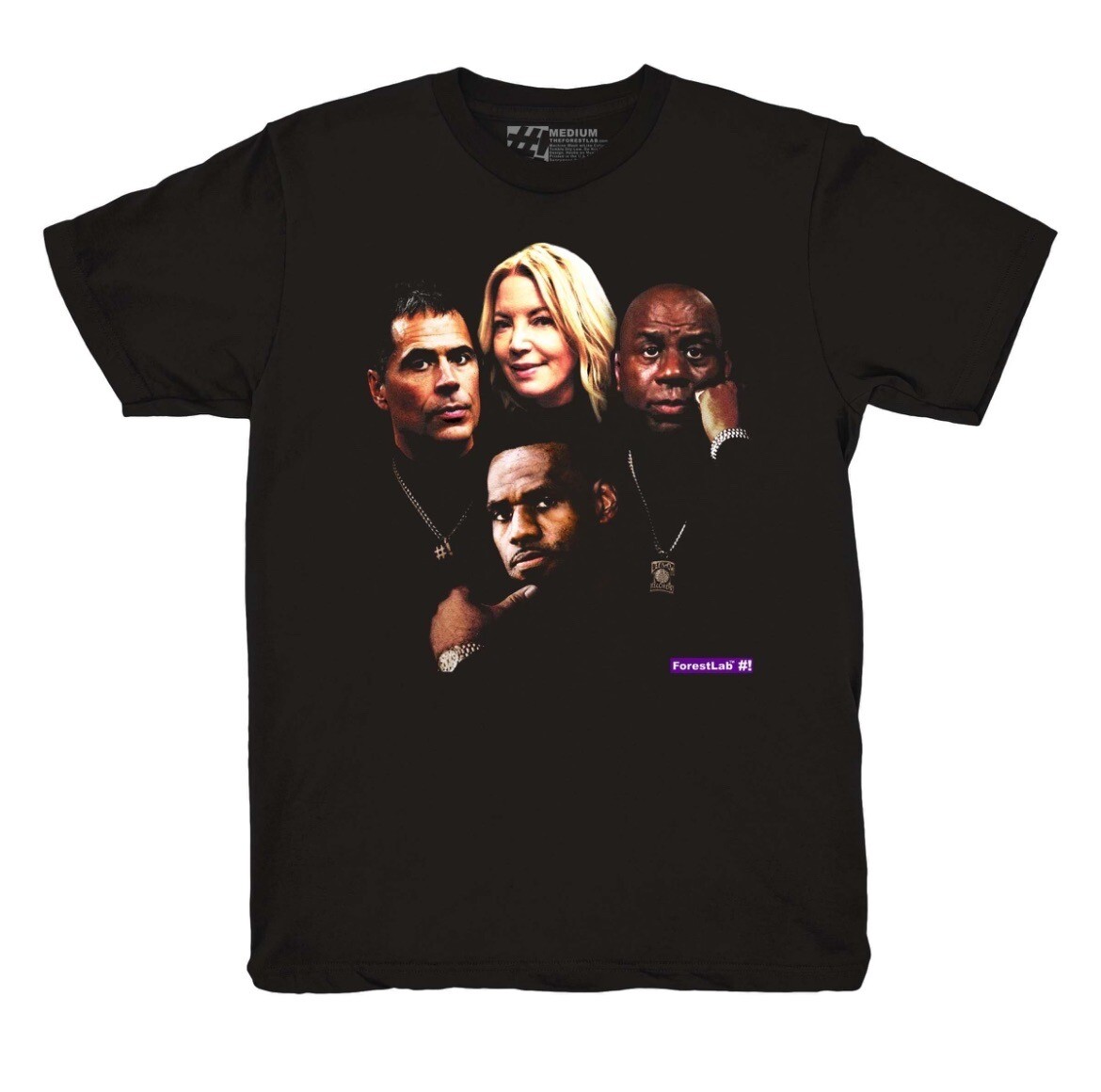 FILA Maglietta The Forest Lab Respect Row Jeanne Buss Magic Johnson Lebron James 5XL