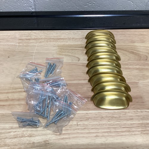 10er-Pack, GlideRite 2-1/2 Zoll CC Satin Gold klassischer Mülleimer Schrank Zug, 4081-SG-1 - Bild 2 von 2