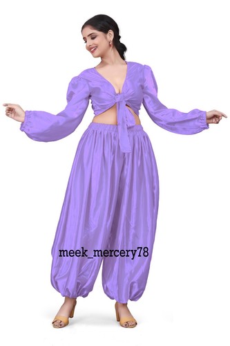 Belly Dance Costume Yoga Pant Color Ruffle Top+Harem Two piece plus size S131 - Picture 145 of 290