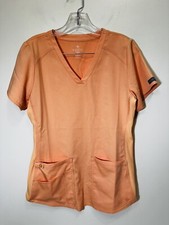 Med Couture Touch Scrub Top Small Orange Peach MC7459 Color APSO