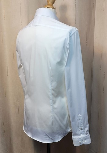 M&S Mens' SLIM FIT Long Sleeve SHIRT (ex England FA) ~ Size XL ~ White - Picture 5 of 10