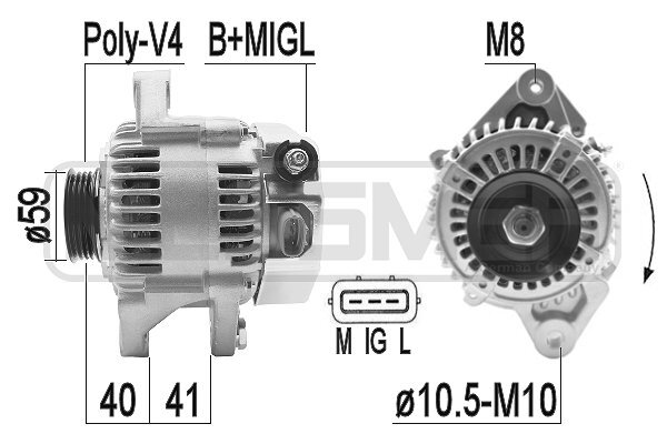 Messmer Lichtmaschine Generator 90A 14V FüR Toyota Yaris 1.3 Vvt-I 1.5 1.0 GPL-image