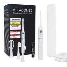 MEGASONEX M8 S Ultrasonic Toothbrush Set - With 2 Vibration Levels